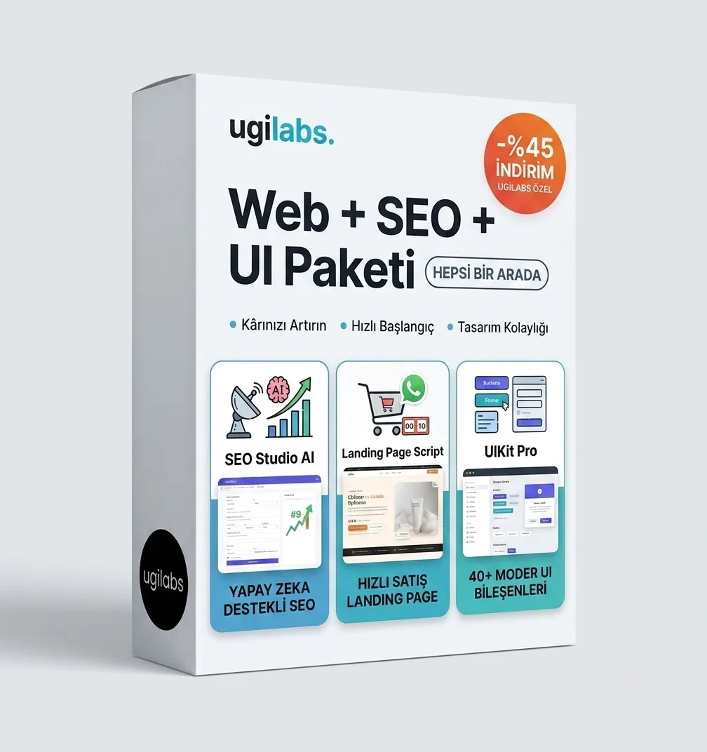 Web + SEO + UI Paketi: Dijital Projeleriniz İçin Tam Kapsamlı Başlangıç Seti