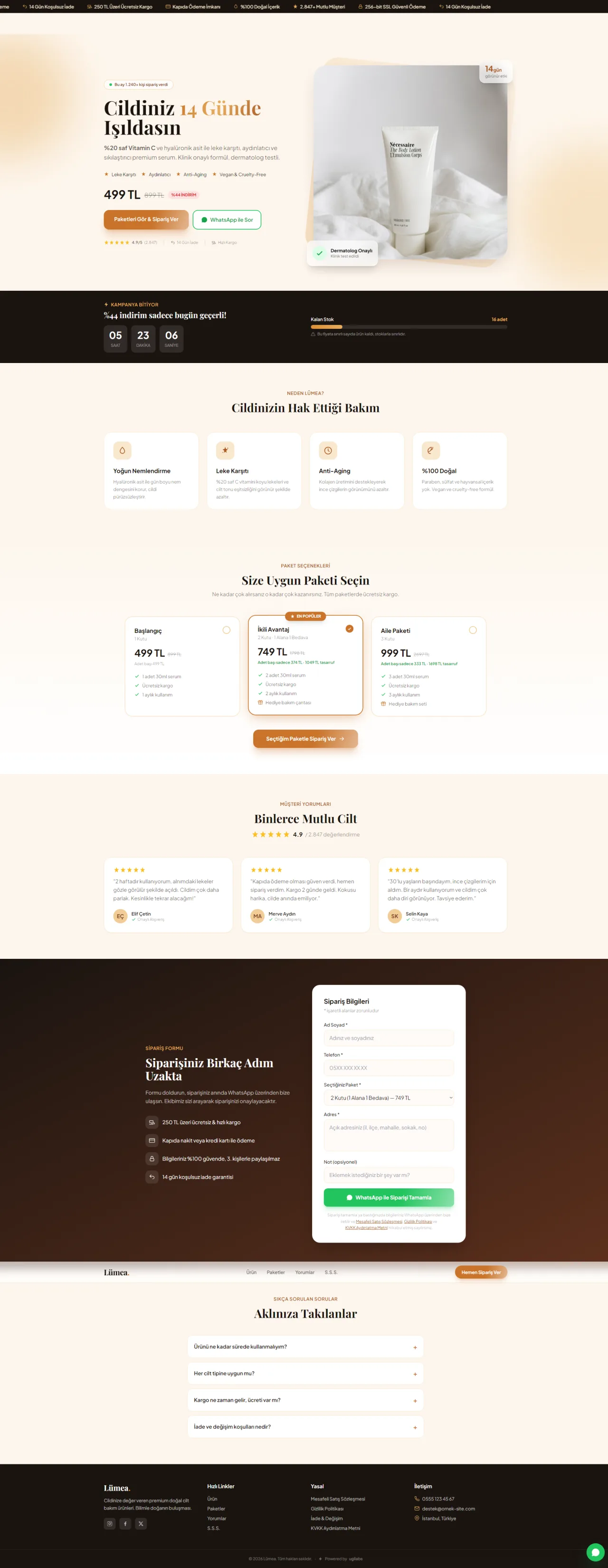 Tek Sayfa Ürün Satış (Landing Page) Scripti — Ultra Modern & Premium görsel 1